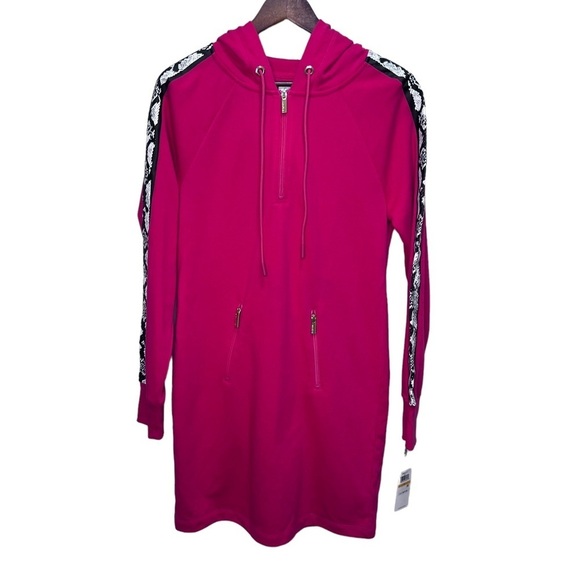 Calvin Klein Red Hooded Sweater Dress Size Small - Picture 2 of 9